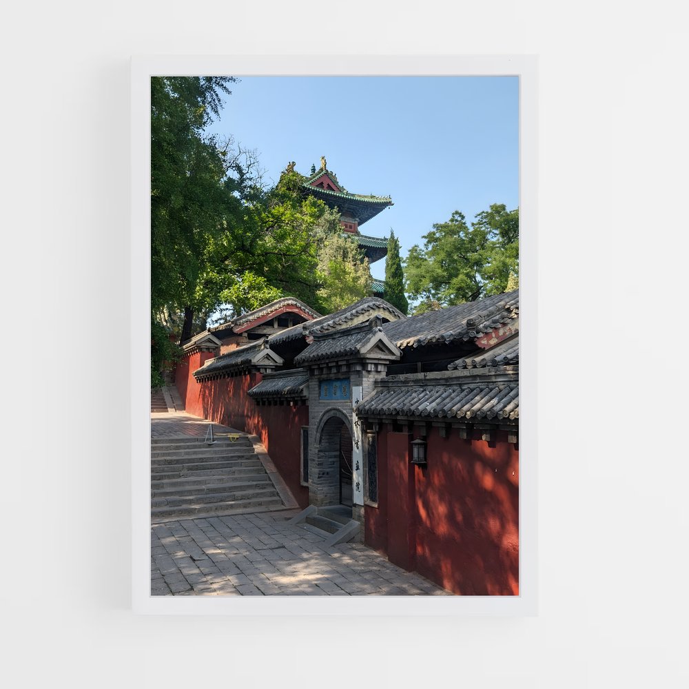 Poster Chemin du Temple Shaolin – affiche Kung Fu (vue 3)